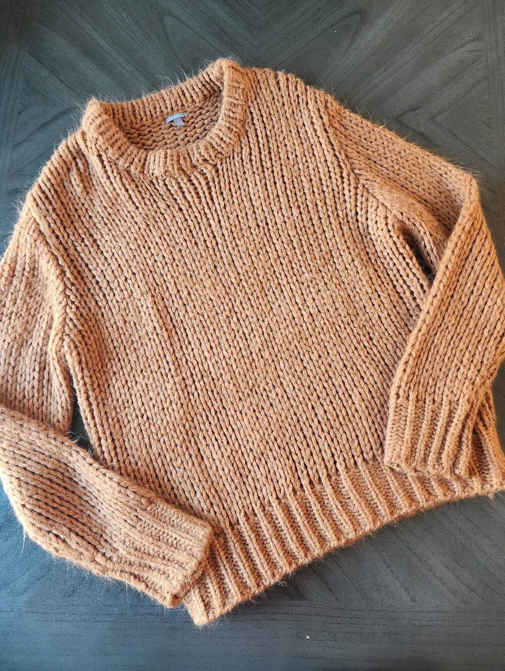 Burnt Orange Charlotte Russe Chunky Crewneck Sweater Size M